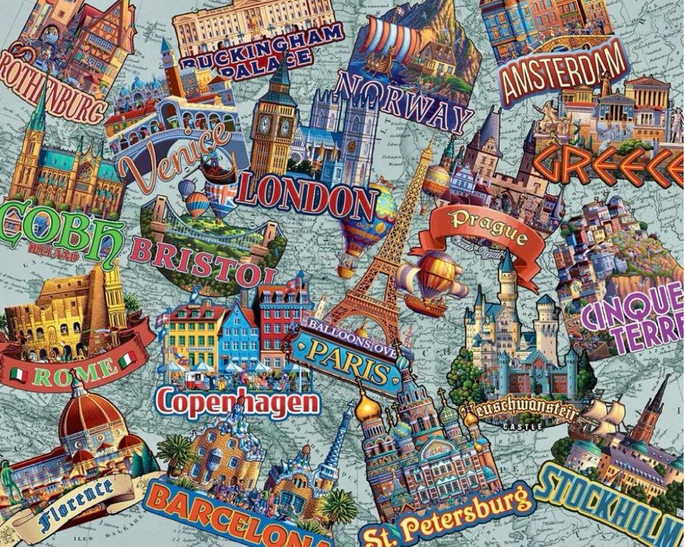 Travel Europe - Dowdle Puzzles puzzle collectible [Barcode 671095065078] - Main Image 4