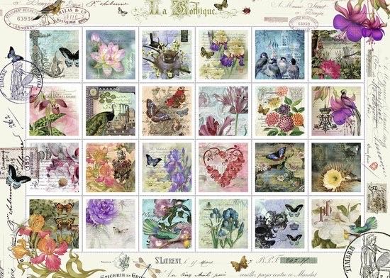 Flower Stamp Collection - Ravensburger puzzle collectible [Barcode 4005556196074] - Main Image 2