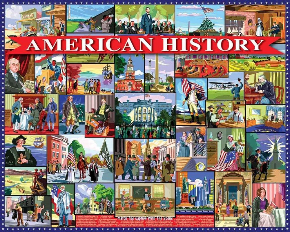 American History - White Mountain Puzzles puzzle collectible [Barcode 724819262441] - Main Image 2