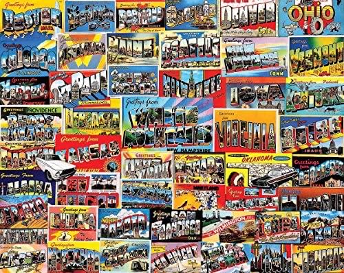 Postcards From America - White Mountain Puzzles puzzle collectible [Barcode 724819256945] - Main Image 2