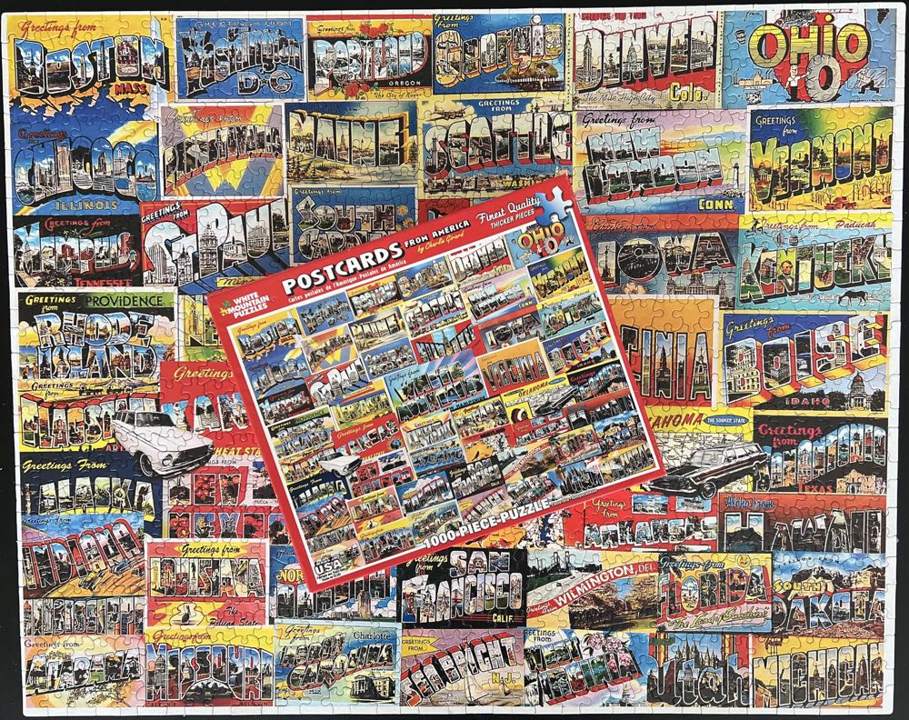 Postcards From America - White Mountain Puzzles puzzle collectible [Barcode 724819256945] - Main Image 4