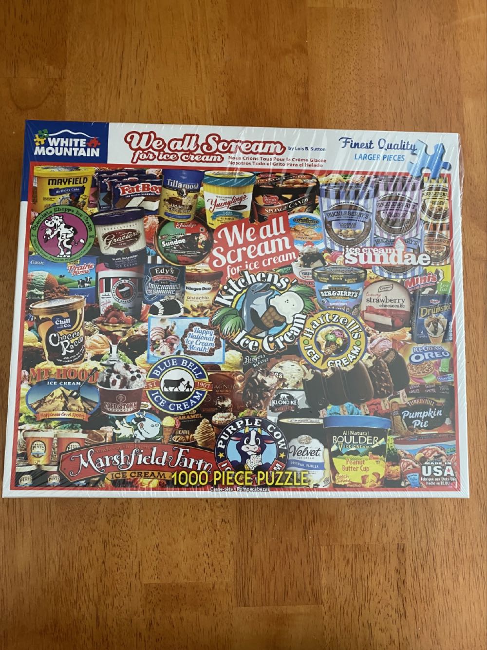 We All Scream For Ice Cream - New - White Mountain puzzle collectible [Barcode 724819257690] - Main Image 3