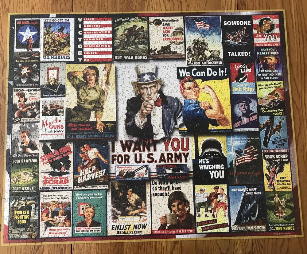 White Mountain: World War II Posters. - White Mountain puzzle collectible [Barcode 724819254408] - Main Image 3