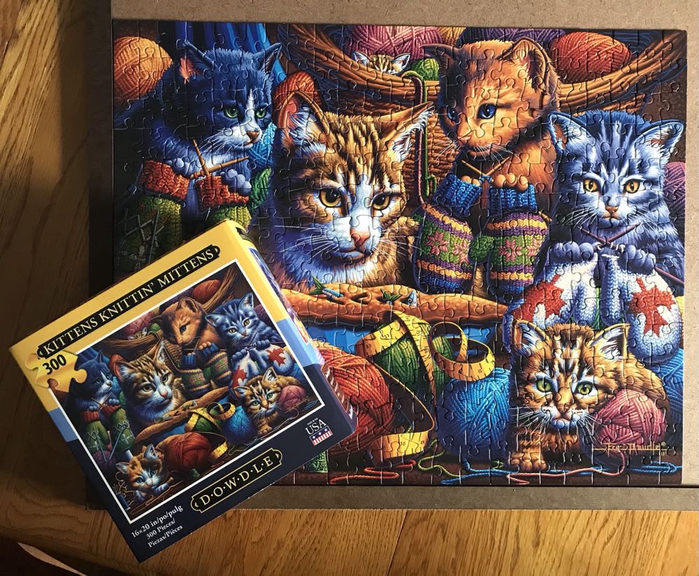 Kittens Knittin’ Mittens - Dowdle puzzle collectible [Barcode 671095064552] - Main Image 3