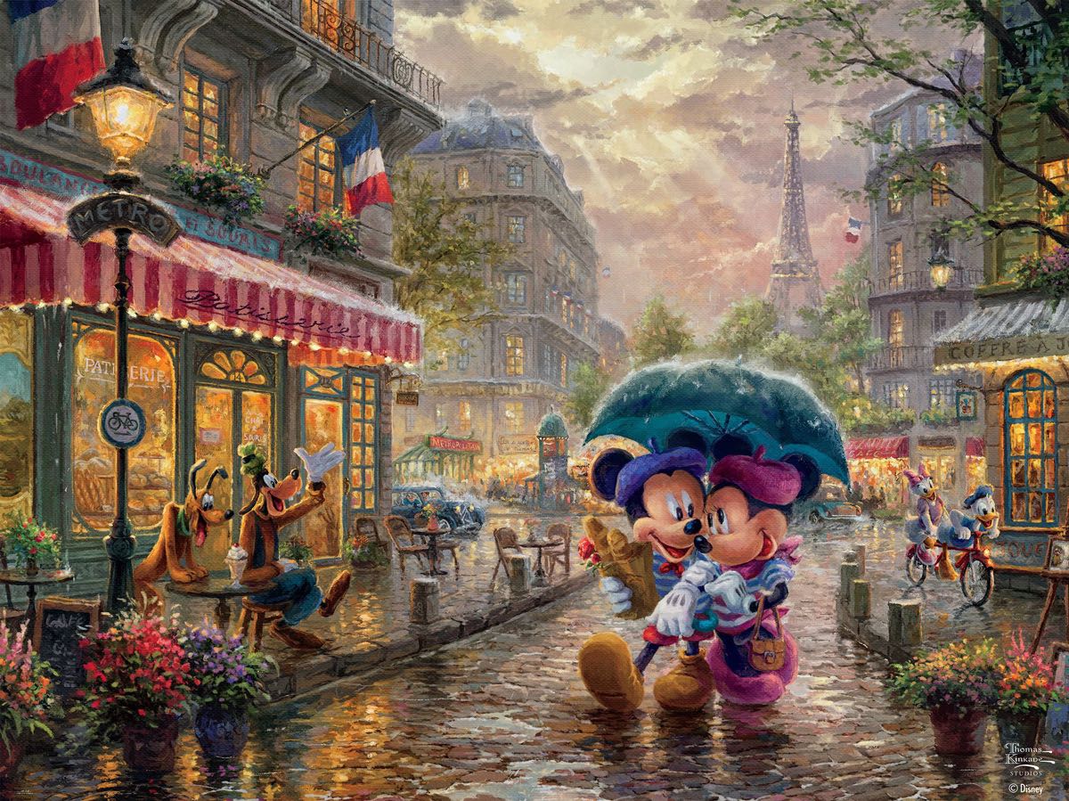 Mickey & Minnie in Paris - Ceaco puzzle collectible [Barcode 021081291781] - Main Image 2