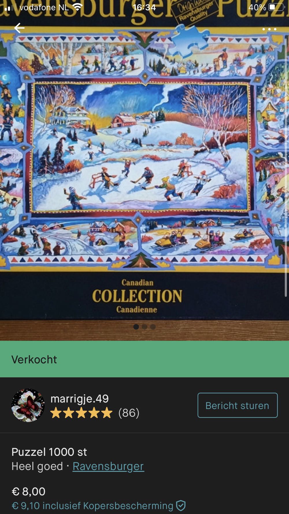 Canadian Winter (UV) Cheryl - Ravensburger puzzle collectible [Barcode 4005556197590] - Main Image 4