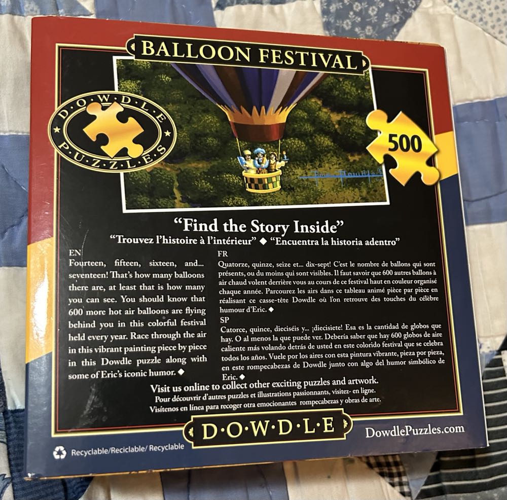 Balloon Festival - Dowdle puzzle collectible [Barcode 671095201742] - Main Image 2