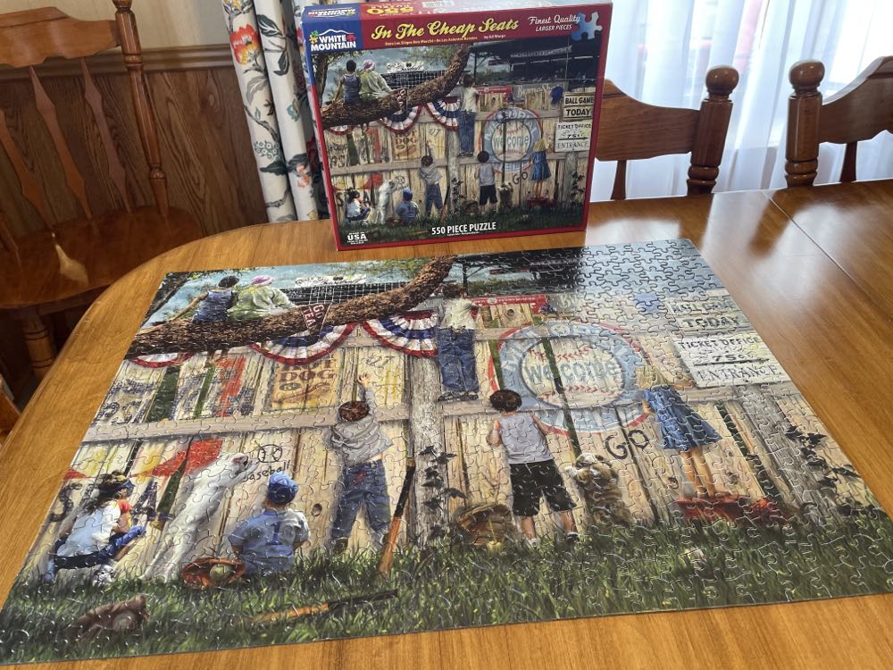 In The Cheap Seats  (Item#1396A) (2024) - White Mountain Puzzles puzzle collectible [Barcode 724819261291] - Main Image 4
