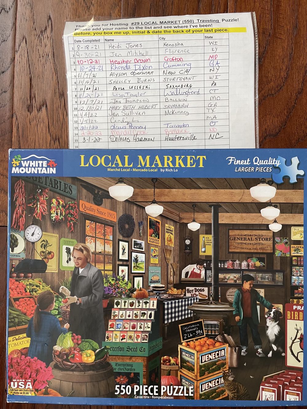 Local Market - White Mountain puzzle collectible [Barcode 724819261383] - Main Image 3