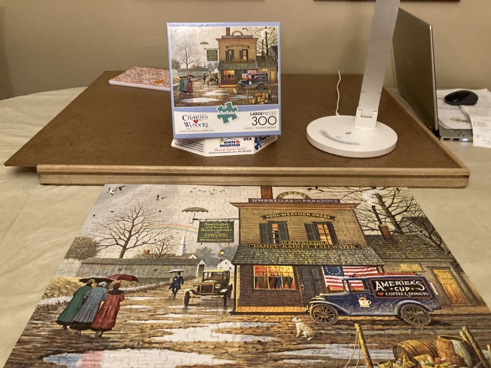 Dampy Donuts On A Dreary Day - Buffalo Games puzzle collectible [Barcode 079346026630] - Main Image 2