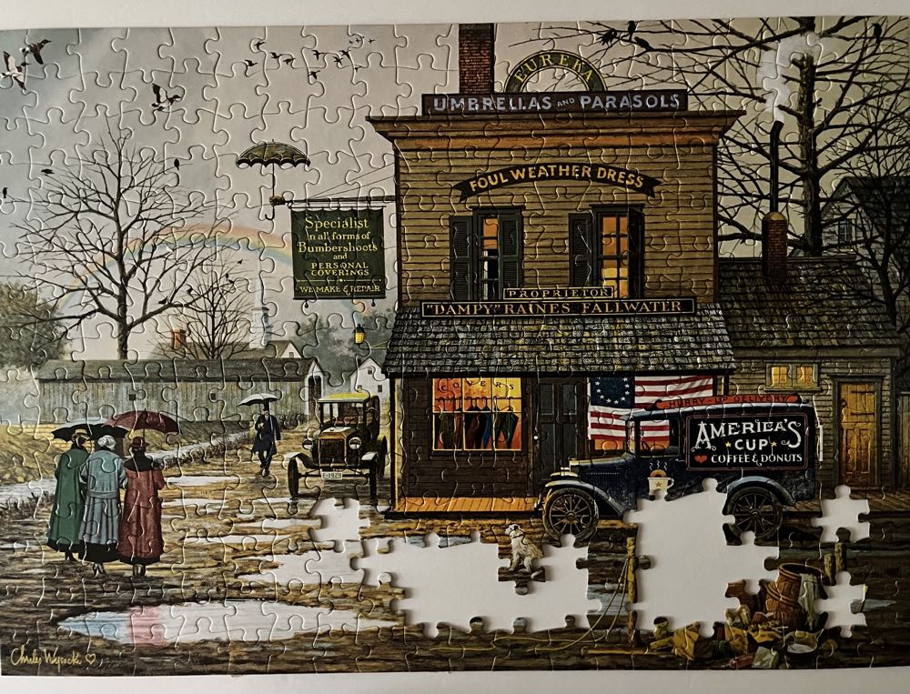 Dampy Donuts On A Dreary Day - Buffalo Games puzzle collectible [Barcode 079346026630] - Main Image 3