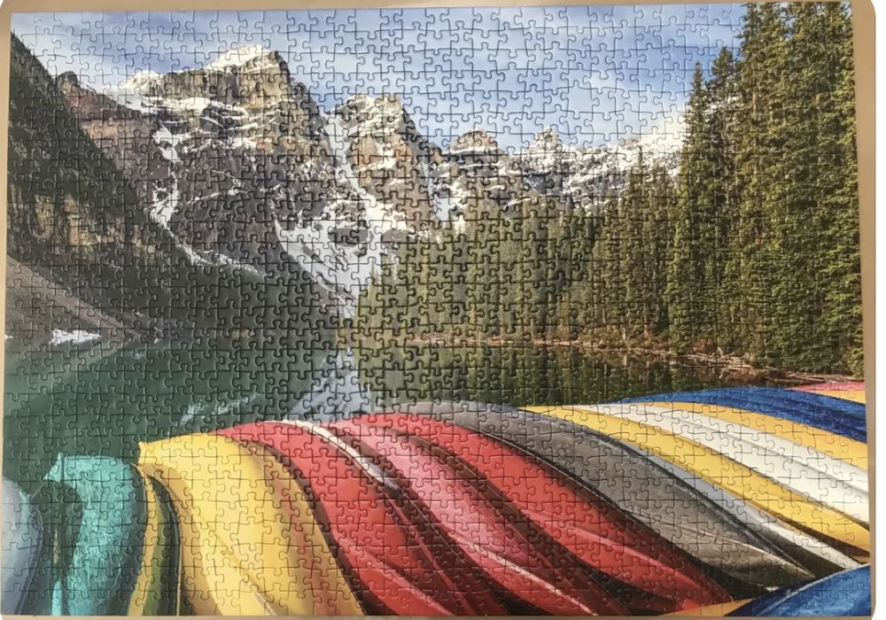 Mountain Canoes - SOLD - Ravensburger puzzle collectible [Barcode 4005556801695] - Main Image 2