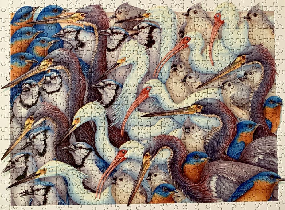 Whites and Blues - Pomegranate puzzle collectible [Barcode 9780764986864] - Main Image 2