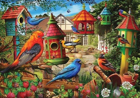 Birdhouse Garden - Vermont Christmas Co 🇺🇸 puzzle collectible [Barcode 819273021120] - Main Image 2