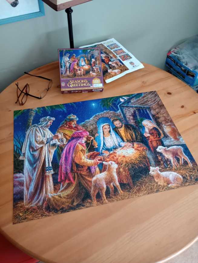 A Child Is Born ( Nativity ) - MasterPieces puzzle collectible [Barcode 705988716737] - Main Image 2