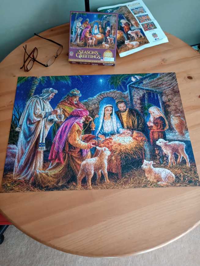 A Child Is Born ( Nativity ) - MasterPieces puzzle collectible [Barcode 705988716737] - Main Image 3