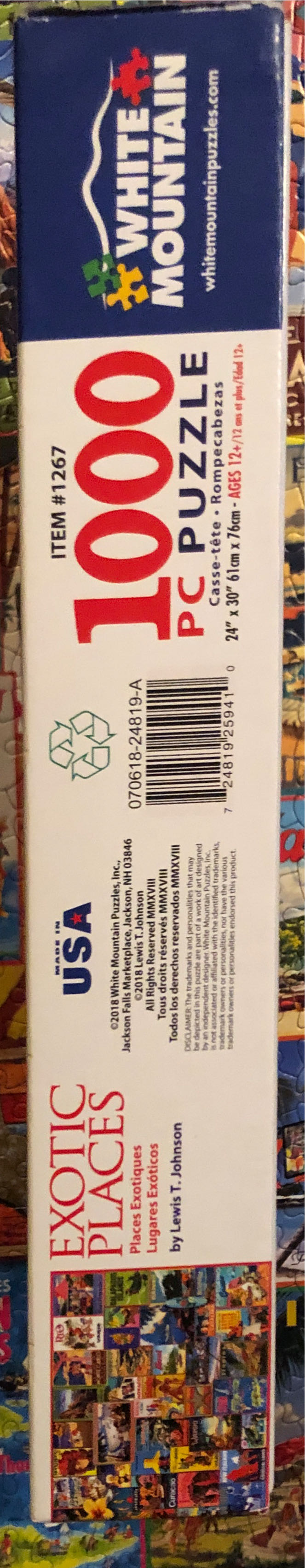 Exotic Places - White Mountain puzzle collectible [Barcode 724819259410] - Main Image 4