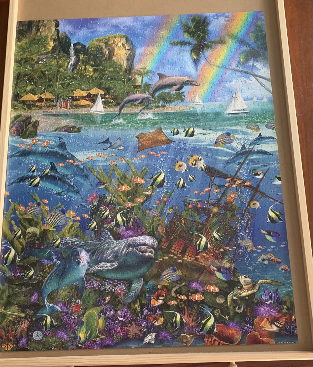 DONE-Tropical Treasures seek & find - White Mountain Puzzles puzzle collectible [Barcode 724819262960] - Main Image 2