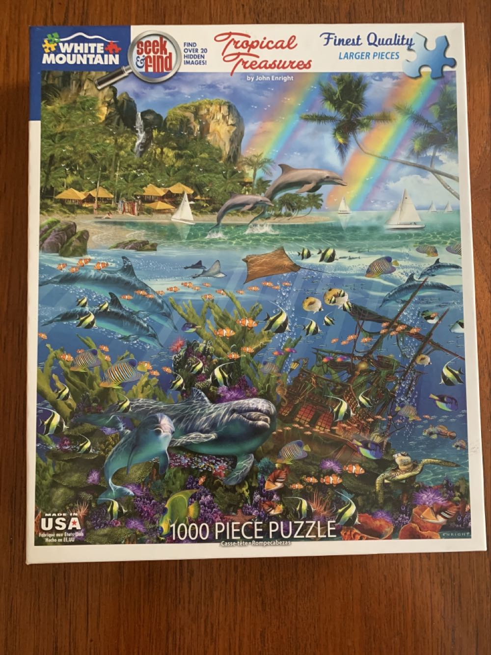 DONE-Tropical Treasures seek & find - White Mountain Puzzles puzzle collectible [Barcode 724819262960] - Main Image 3