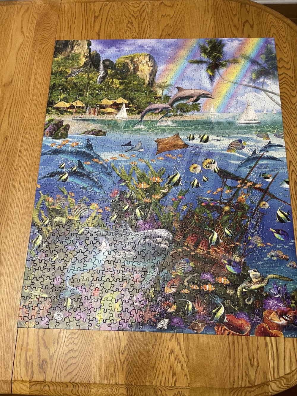 DONE-Tropical Treasures seek & find - White Mountain Puzzles puzzle collectible [Barcode 724819262960] - Main Image 4