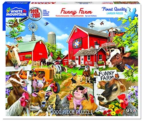 Funny Farm-NIB - White Mountain Puzzles puzzle collectible [Barcode 724819262717] - Main Image 1