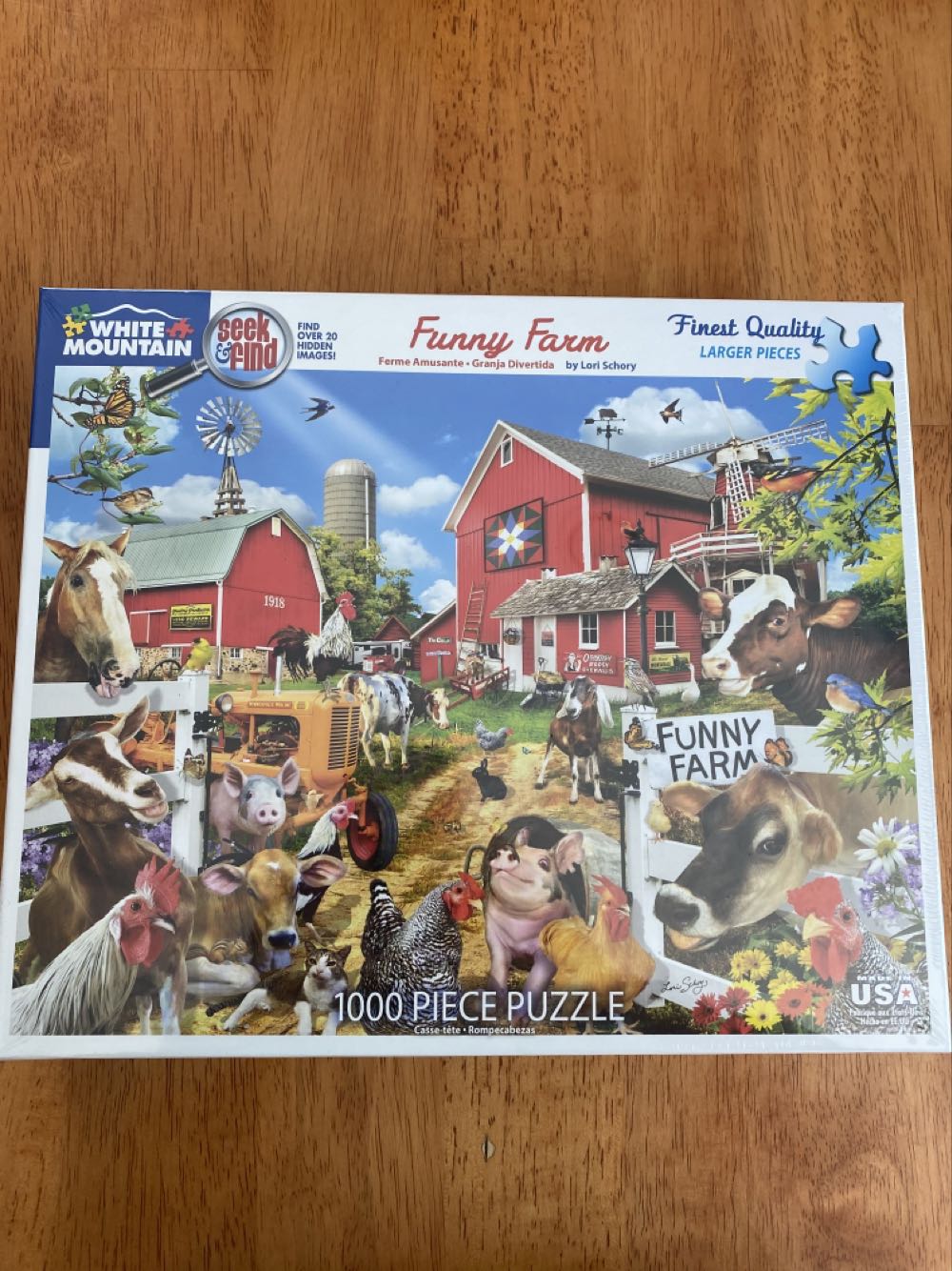Funny Farm-NIB - White Mountain Puzzles puzzle collectible [Barcode 724819262717] - Main Image 2