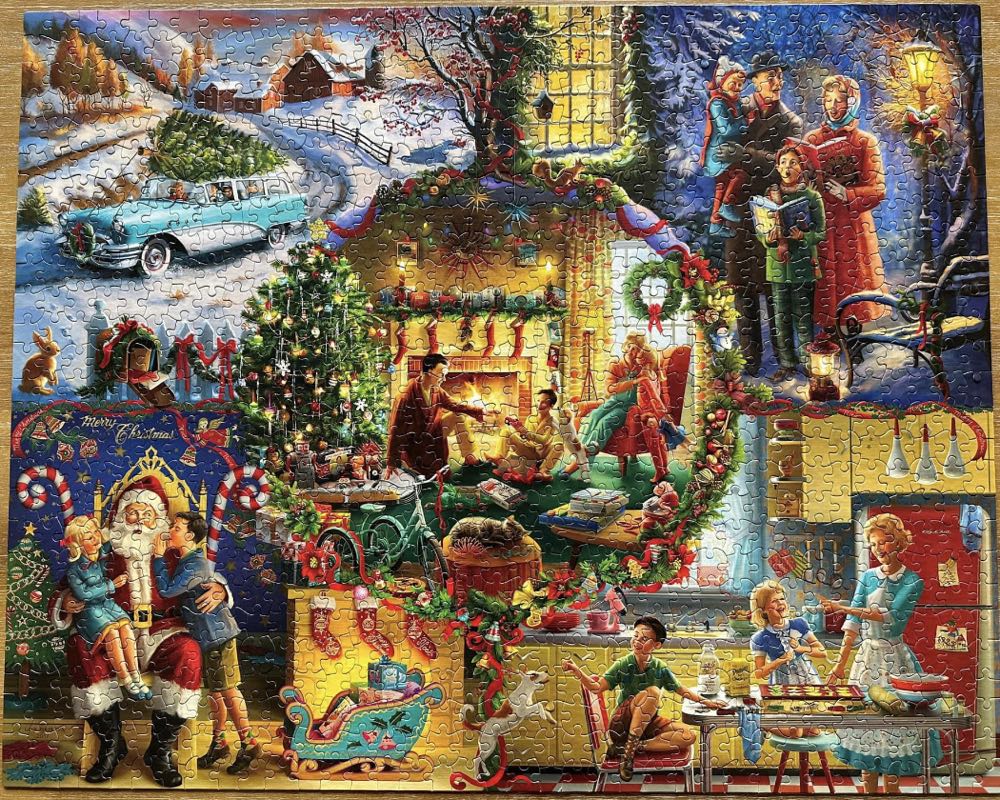 Christmas Traditions - White Mountain Puzzles puzzle collectible [Barcode 724819259823] - Main Image 4