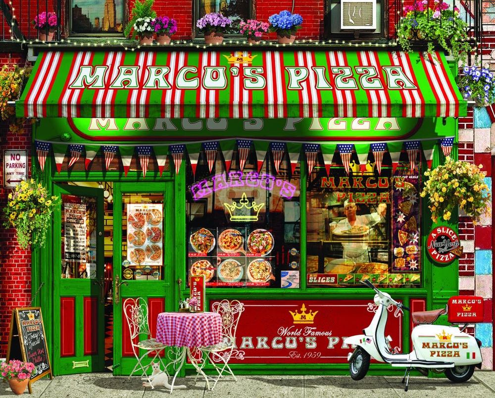 Pizza Parlor - Work & Sell - White Mountain puzzle collectible [Barcode 724819263905] - Main Image 2