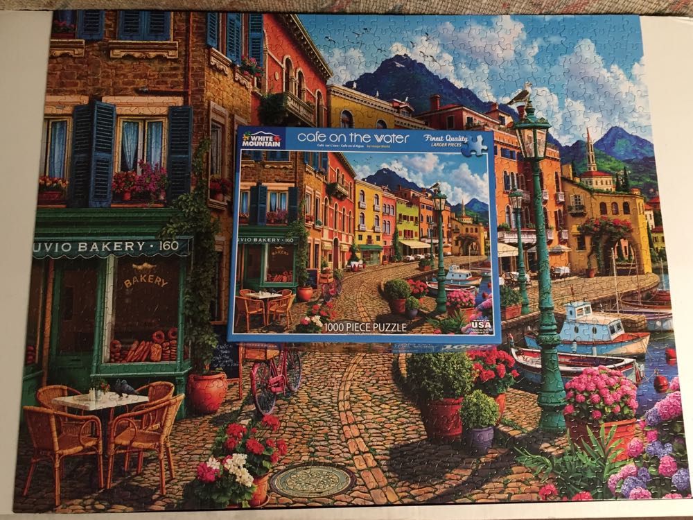Cafe on the Water - White Mountain Puzzles puzzle collectible [Barcode 724819263042] - Main Image 3