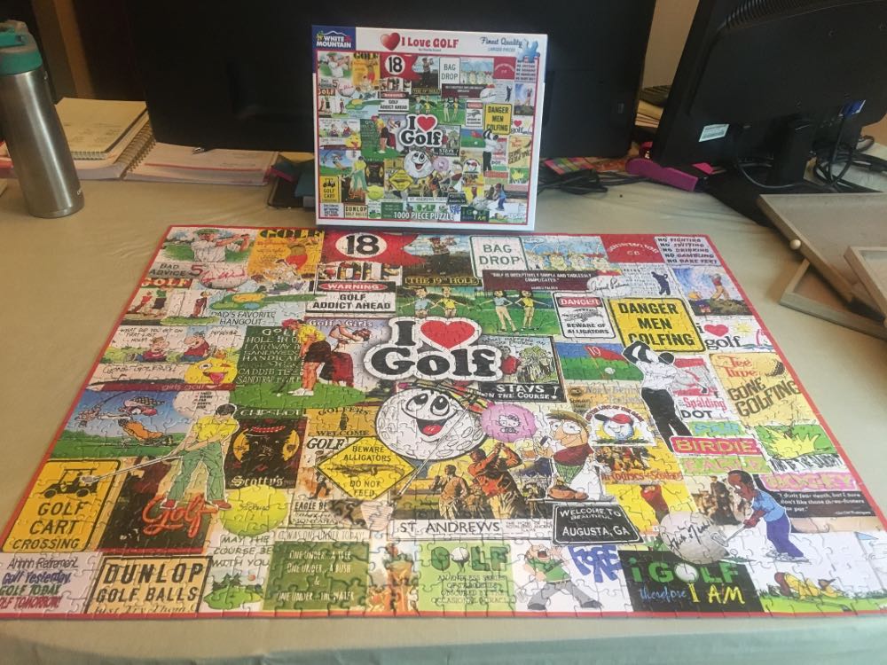 I Love Golf - White Mountain Puzzles puzzle collectible [Barcode 724819263417] - Main Image 2