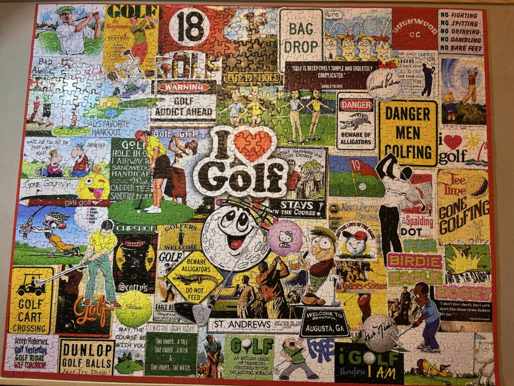 I Love Golf - White Mountain Puzzles puzzle collectible [Barcode 724819263417] - Main Image 3