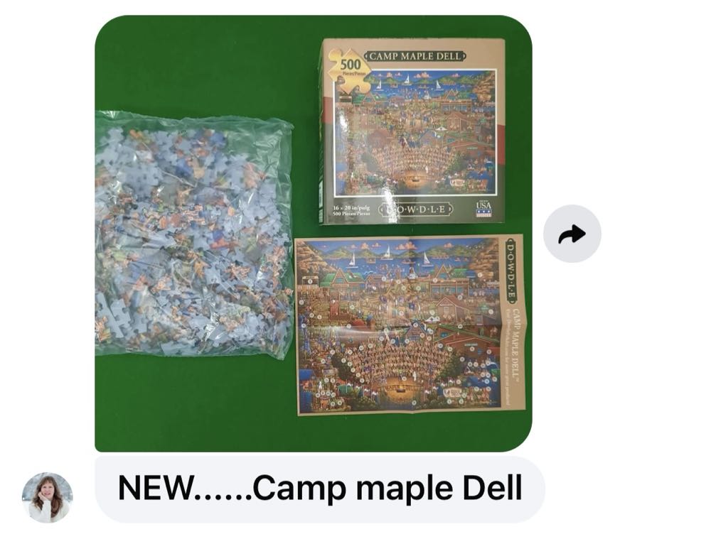 Camp Maple Dell - Dowdle Folk Art puzzle collectible [Barcode 671095004213] - Main Image 3