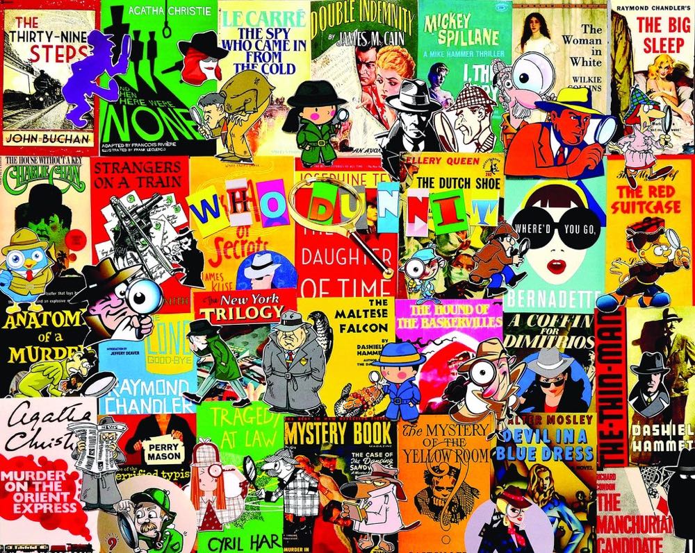 Mystery Books - White Mountain Puzzles puzzle collectible [Barcode 724819264285] - Main Image 2