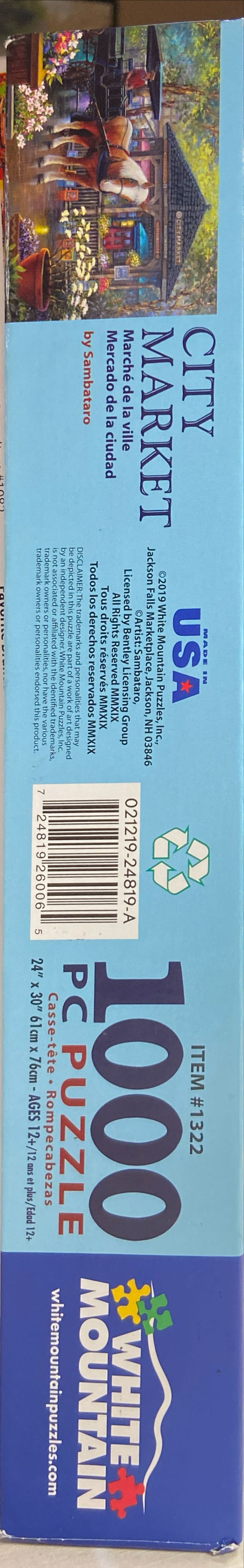 City Market - White Mountain puzzle collectible [Barcode 724819260065] - Main Image 3