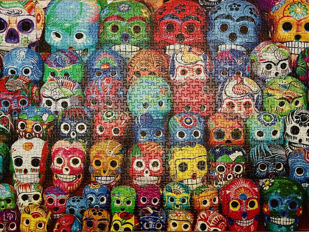 Traditional Mexican Skulls - EuroGraphics puzzle collectible [Barcode 628136653169] - Main Image 2