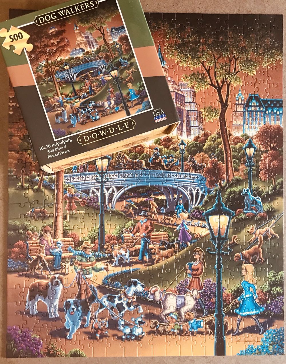  Dog Walkers 500 - Dowdle puzzle collectible [Barcode 671095002301] - Main Image 3