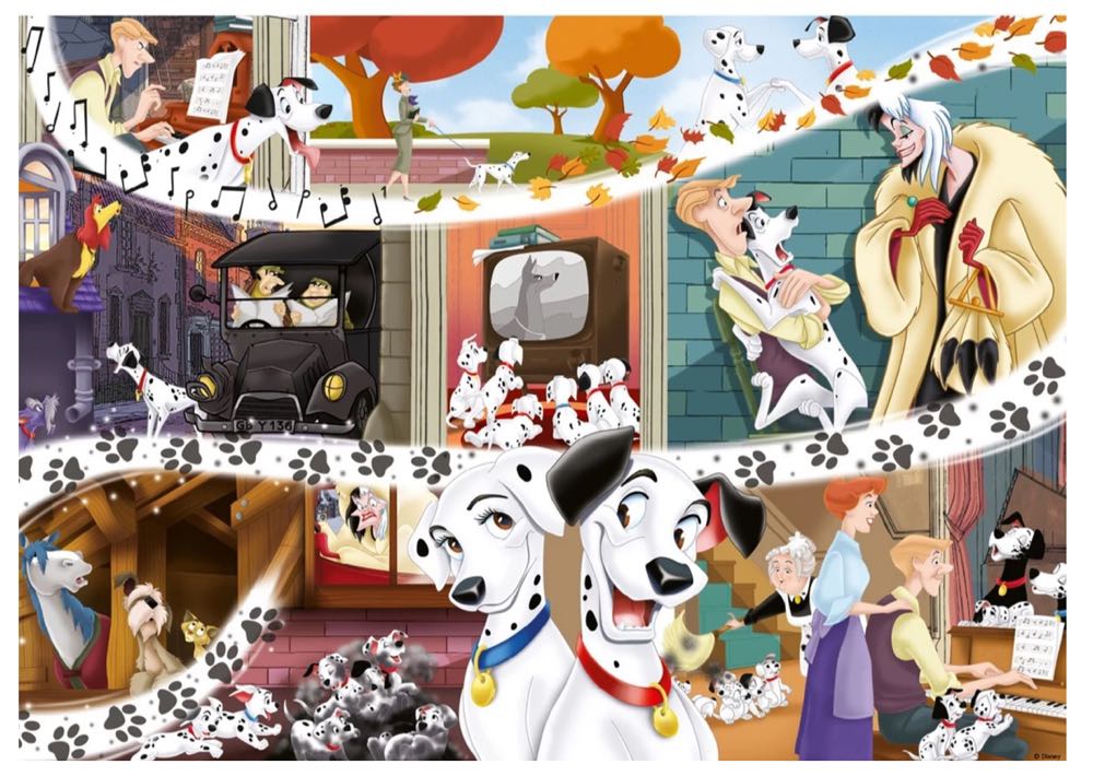 Disney 101 Dalmatians 1000 Piece Jigsaw Puzzle - Jumbo puzzle collectible - Main Image 2