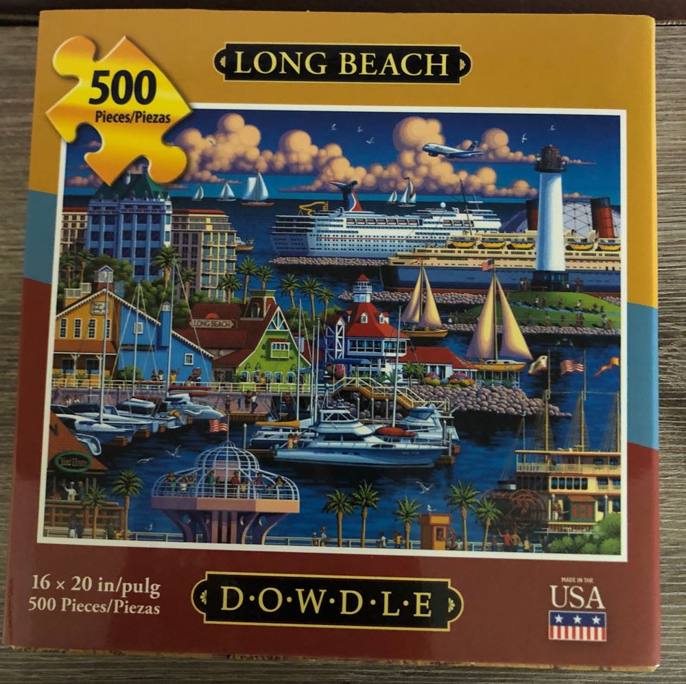 Dowdle—Long Beach - Dowdle Folk Art puzzle collectible [Barcode 671095003254] - Main Image 1