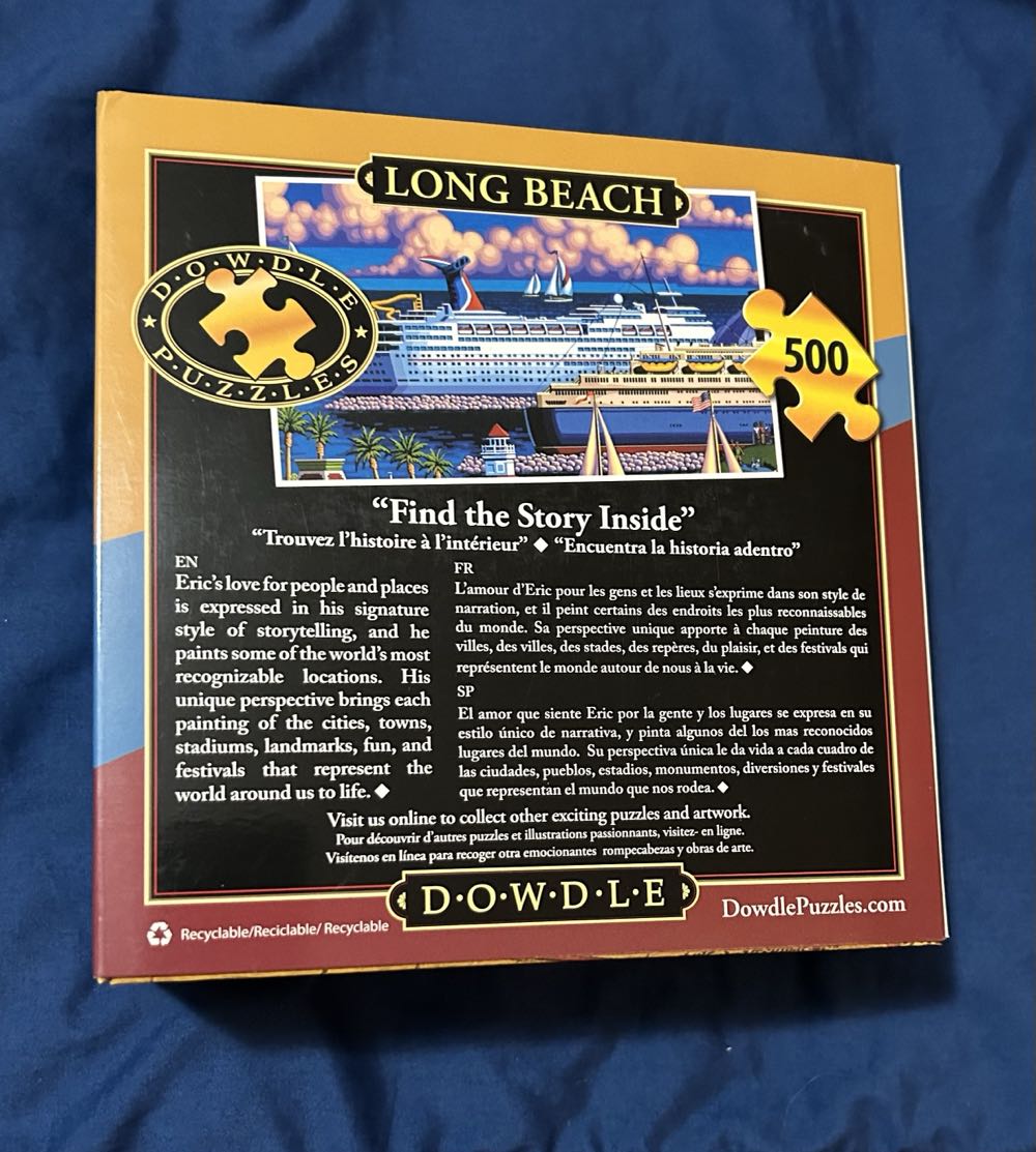 Dowdle—Long Beach - Dowdle Folk Art puzzle collectible [Barcode 671095003254] - Main Image 3