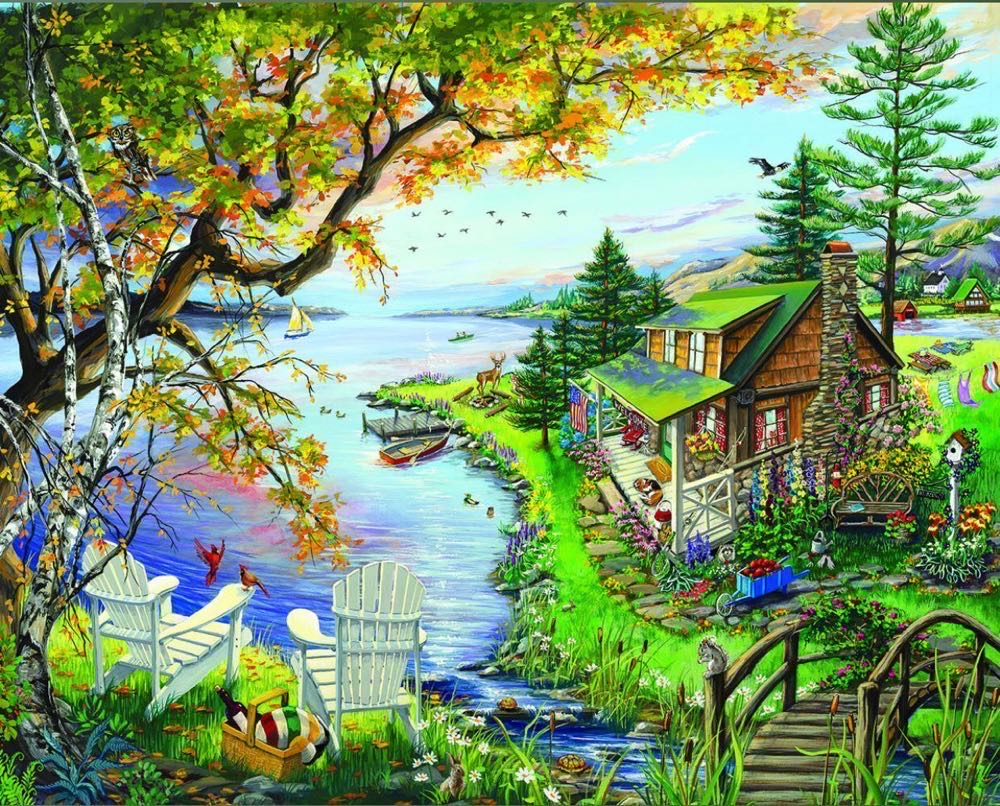 Cozy Cabin - Eurographics puzzle collectible [Barcode 628136553773] - Main Image 2