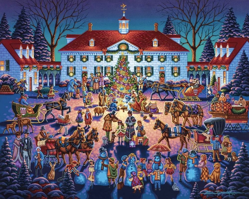 Mount Vernon Christmas - Dowdle puzzle collectible [Barcode 671095204279] - Main Image 2