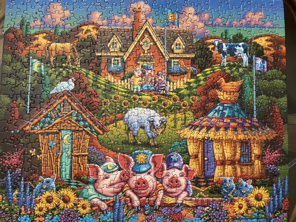Three Little Pigs - Dowdle puzzle collectible [Barcode 671095004121] - Main Image 2