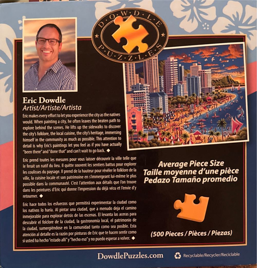 Waikiki - Dowdle Folk Art puzzle collectible [Barcode 671095201711] - Main Image 3