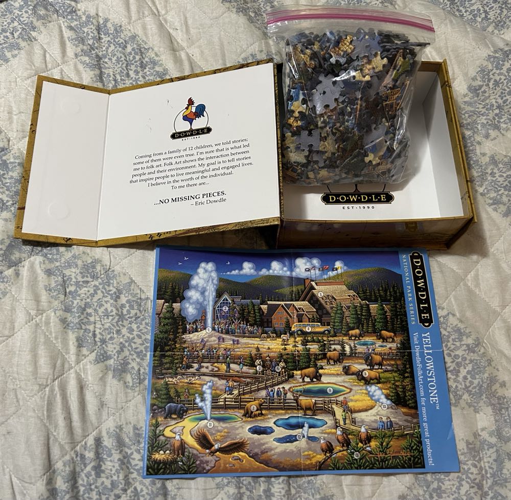 Yellowstone Old Faithful - Dowdle puzzle collectible [Barcode 671095203401] - Main Image 4