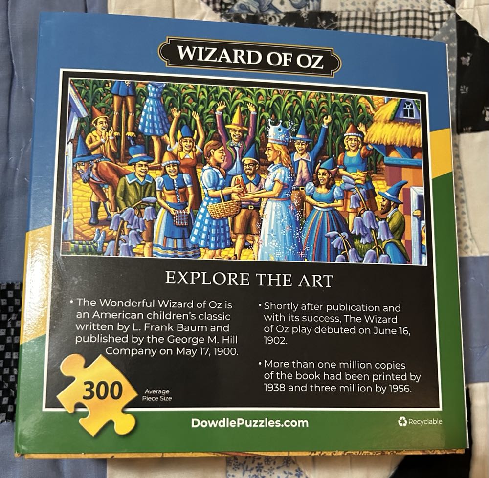 Wizard Of Oz - Dowdle puzzle collectible [Barcode 671095064606] - Main Image 3