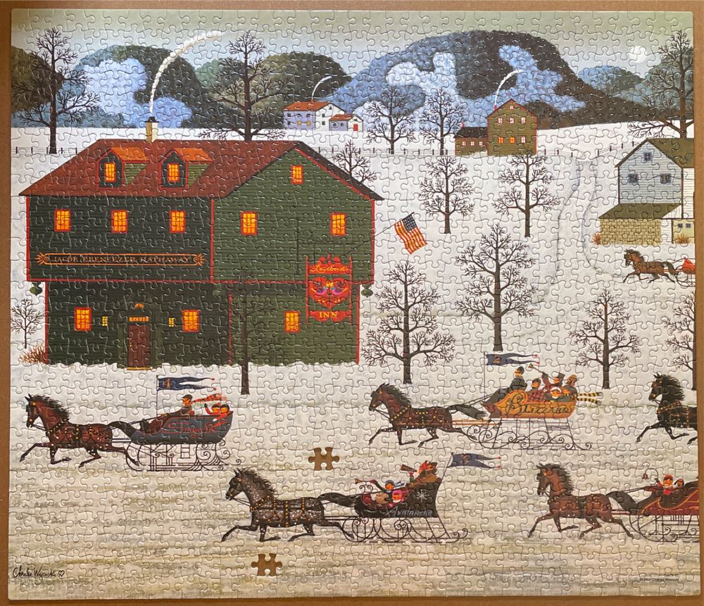 Sleigh Race - MB Puzzle puzzle collectible [Barcode 032244046797] - Main Image 2