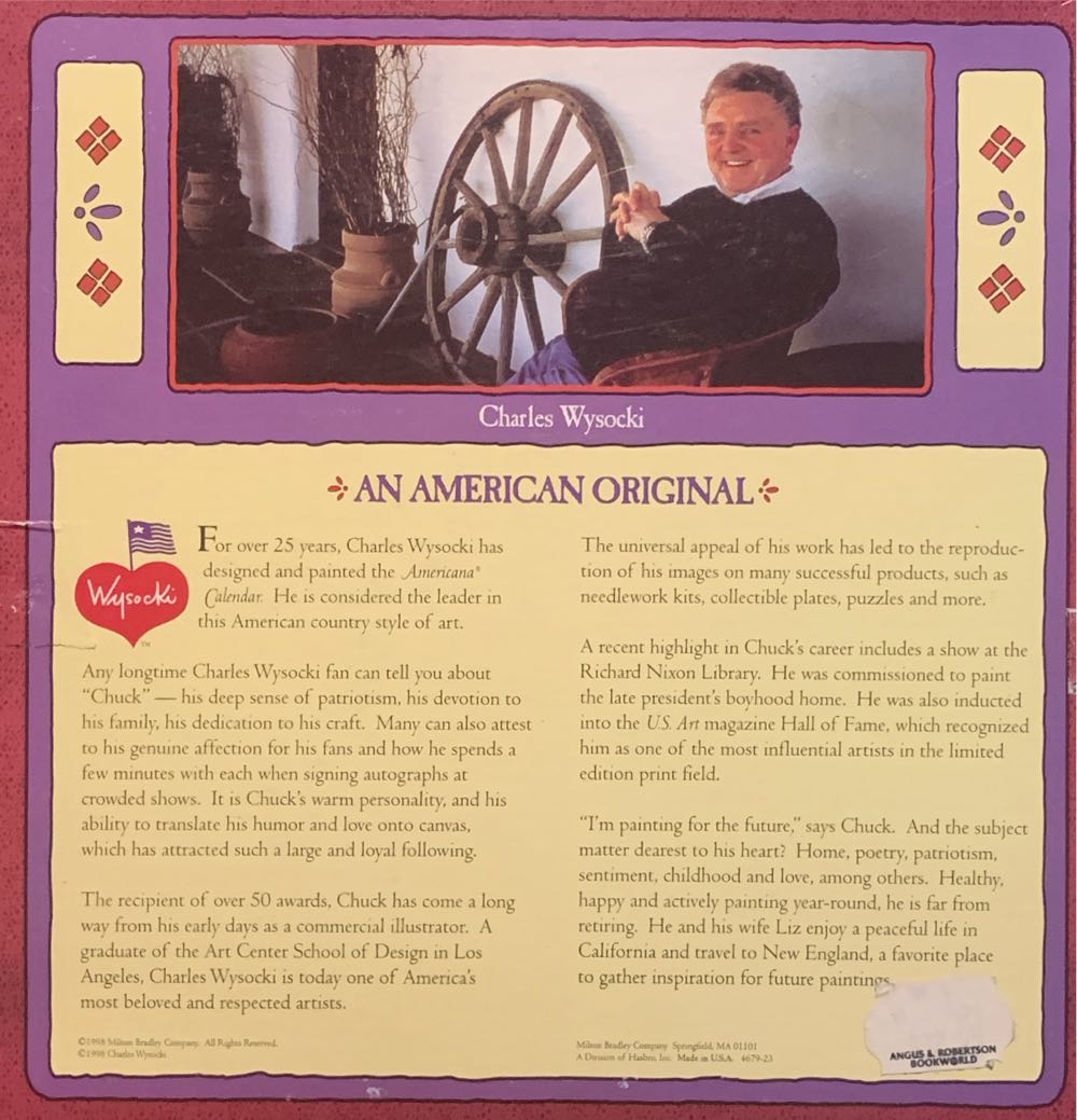 Patriot’s Day - Charles Wysocki - Milton Bradley puzzle collectible [Barcode 032244046797] - Main Image 2