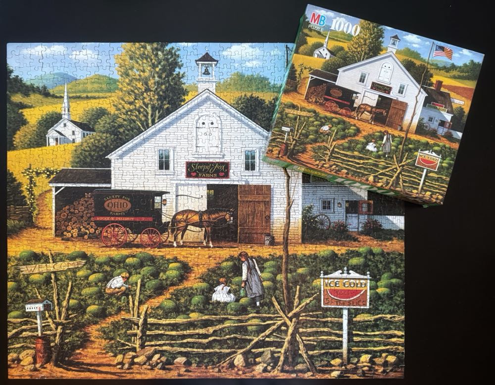 Sleepy Fox Farms* - Milton Bradley (Vintage) puzzle collectible [Barcode 032244046797] - Main Image 2