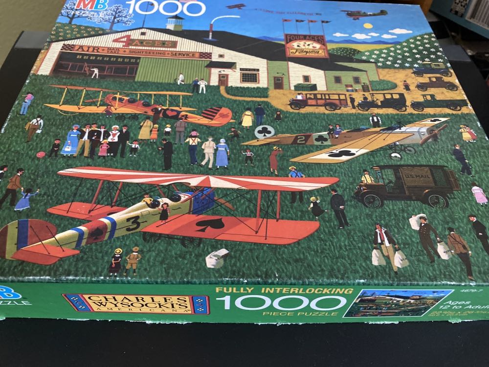 4- Aces Flying School 4679-7 - Milton Bradley puzzle collectible [Barcode 032244046797] - Main Image 2