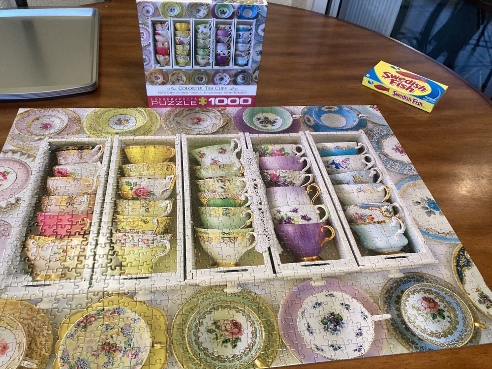 Colorful Tea Cups - Eurographics puzzle collectible [Barcode 628136753425] - Main Image 2